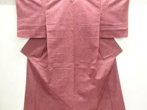 未使用品　縞模様織り出し手織り紬着物